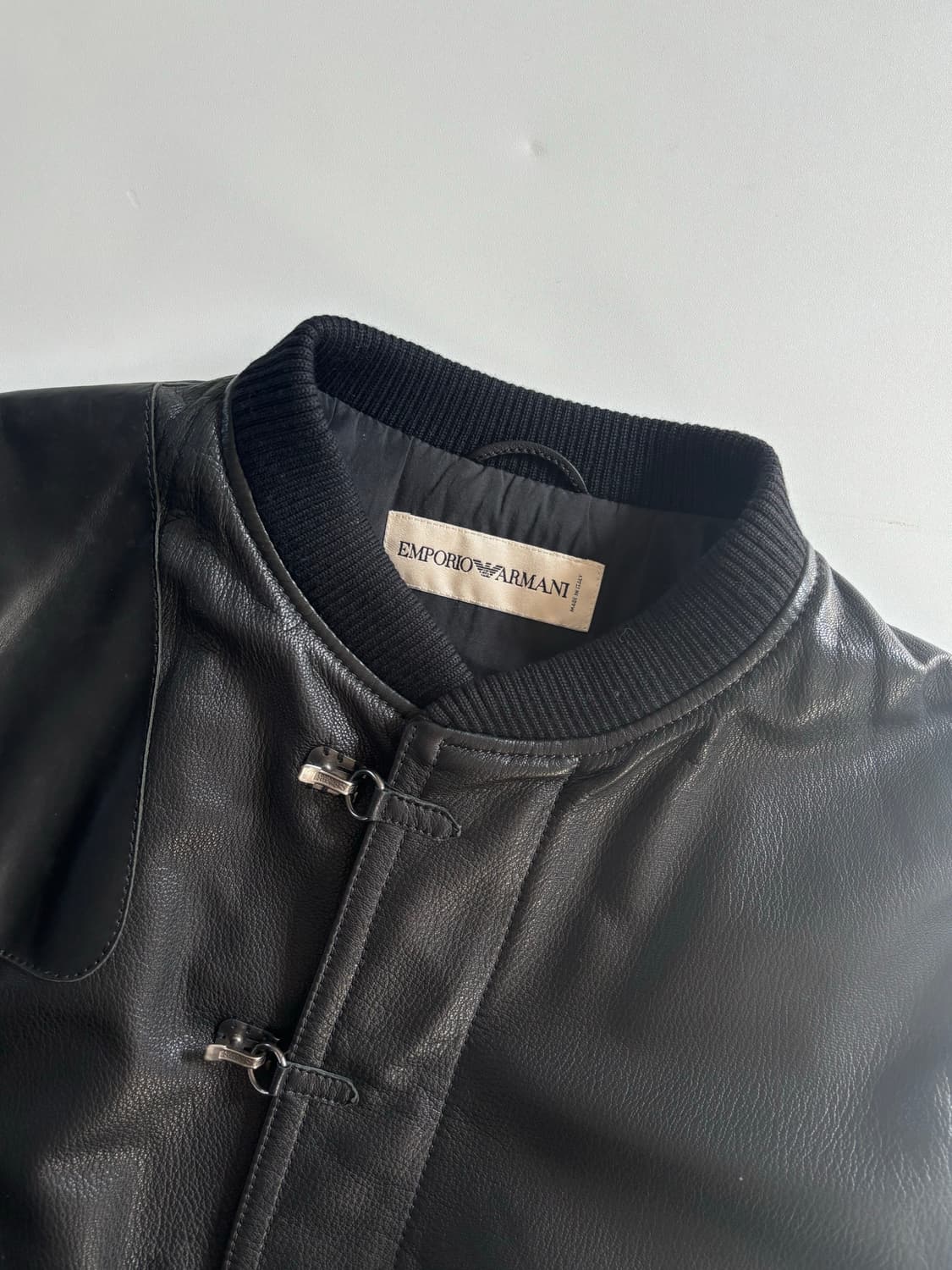 Emporio Armani 엠포리오 아르마니 블랙 레더 자켓 상품이미지6