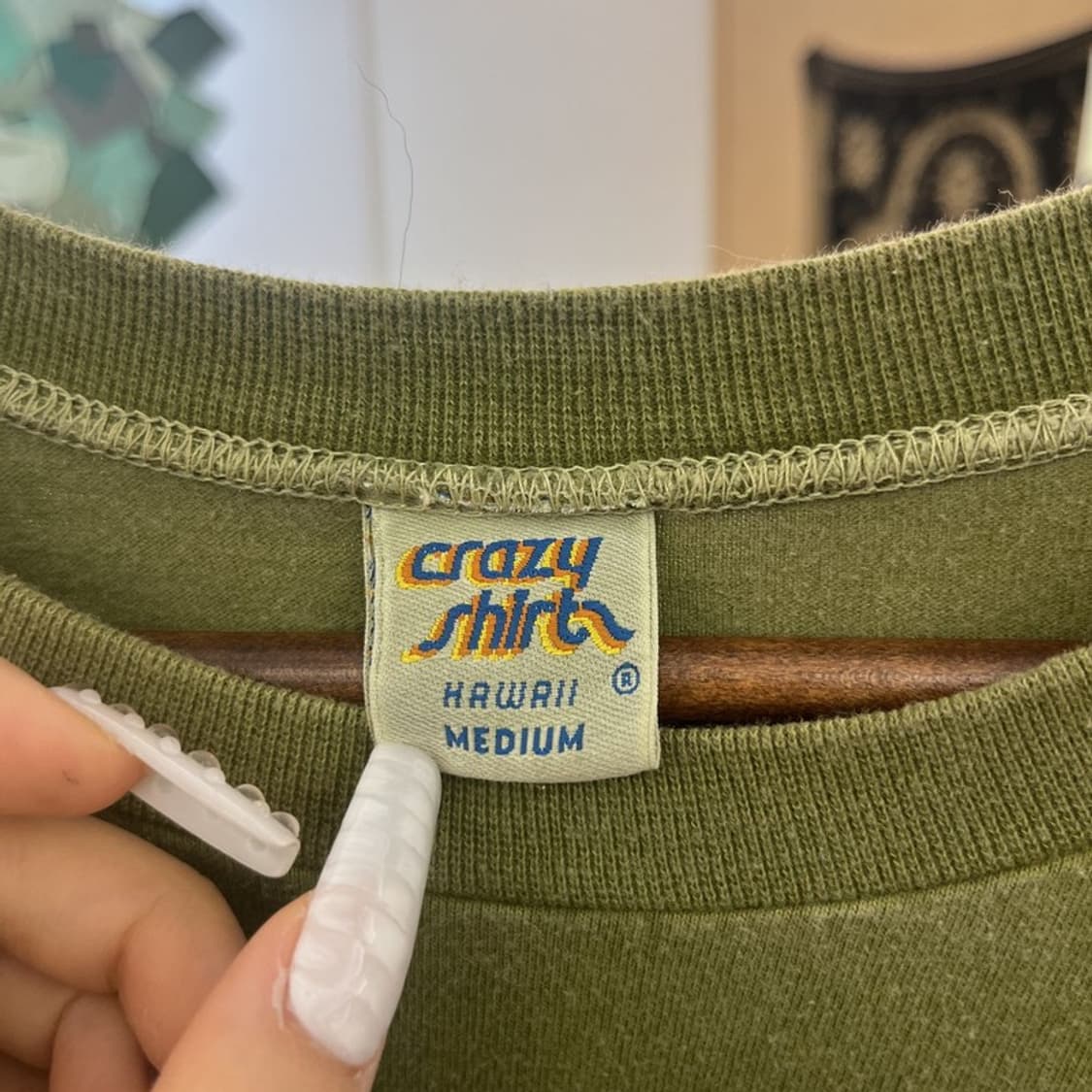 크레이지 셔츠 빈티지 컨트리 레트로 말차카키 반팔티 M C10774 상품이미지5