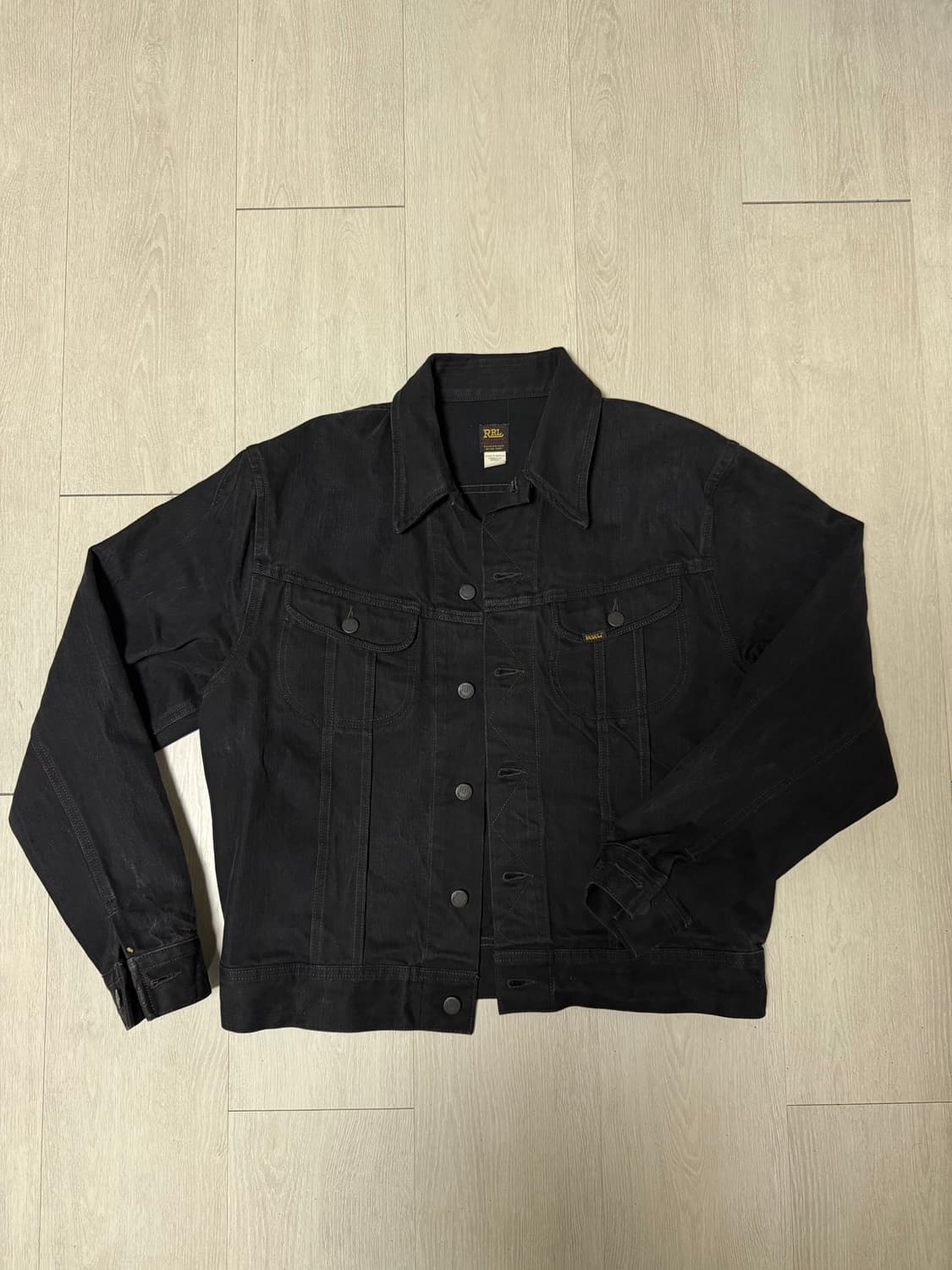 더블알엘rrl 데님 lot271 블랙 트러커 L 판매합니다. 상품이미지1