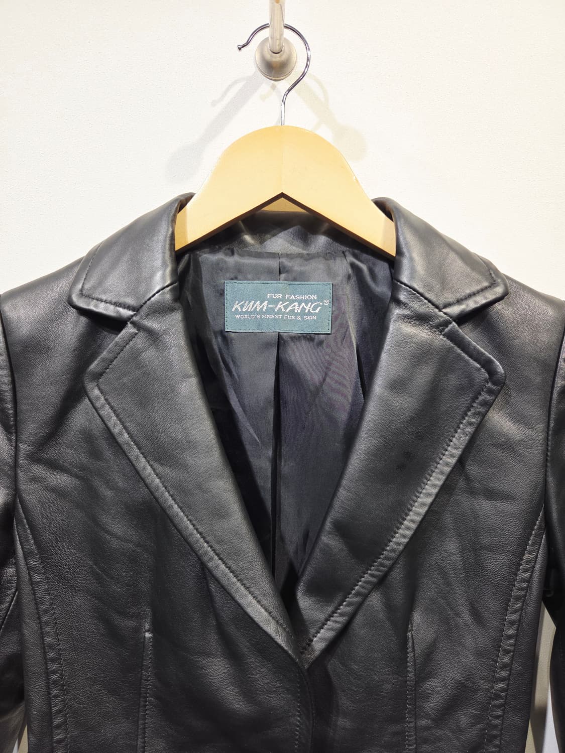 금강(KUM-KANG) 양가죽 100% 블랙 레더 자켓 상품이미지3