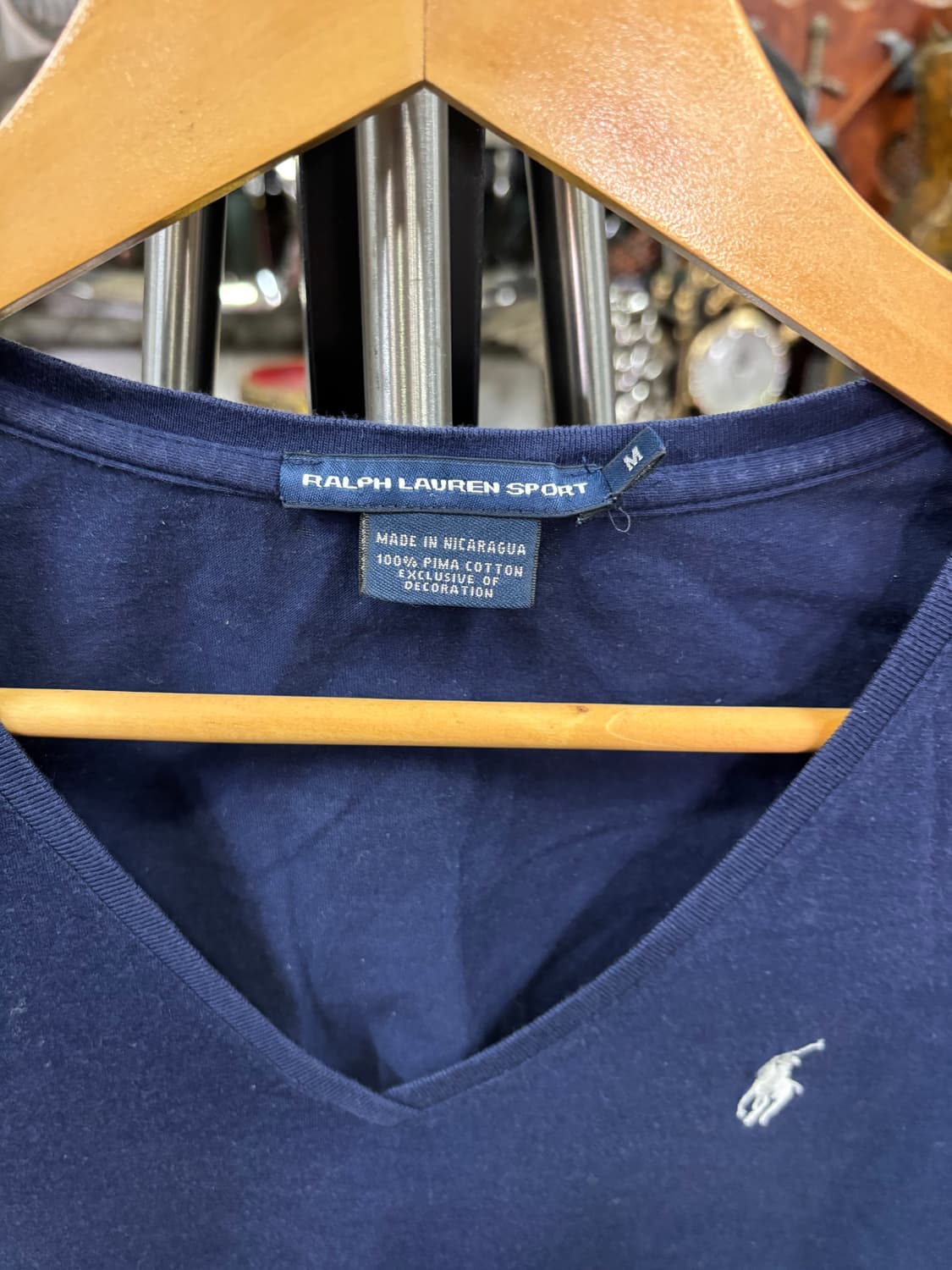 랄프 로렌 스포츠 네이비 브이넥 반팔 티셔츠 상품이미지2