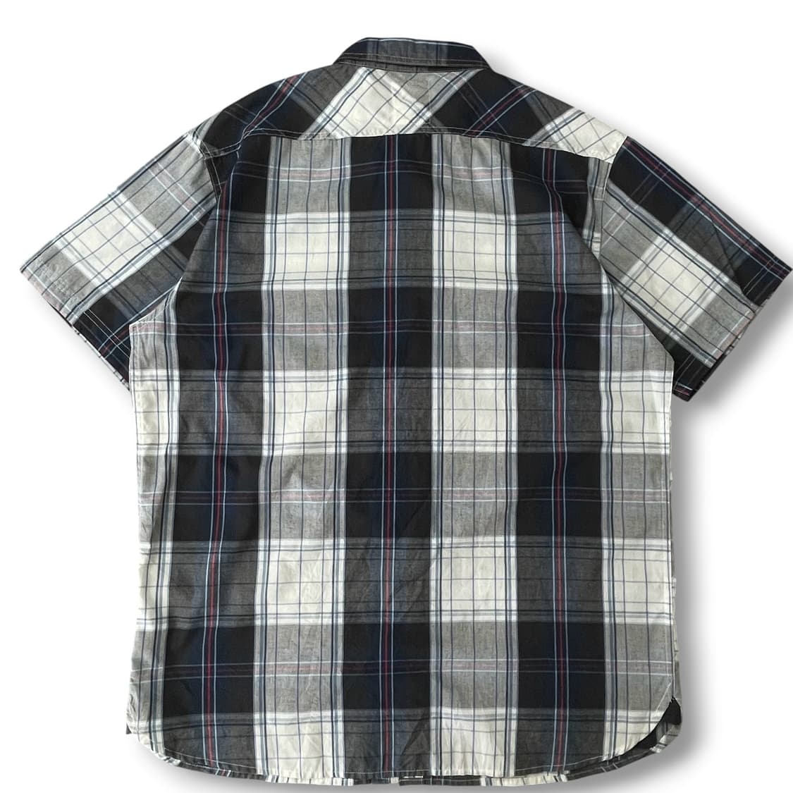 리바이스 네이비그레이 투포켓 체크 반팔셔츠 2XL 상품이미지2