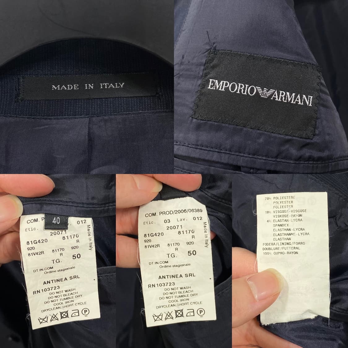 엠포리오 알마니 ITALY 싱글 블레이저 상품이미지7