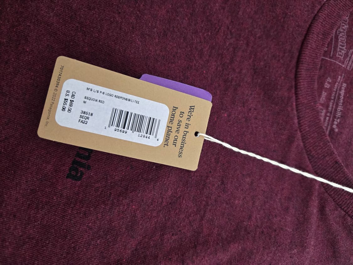 파타고니아 롱 슬리브 M (버건디) 상품이미지5