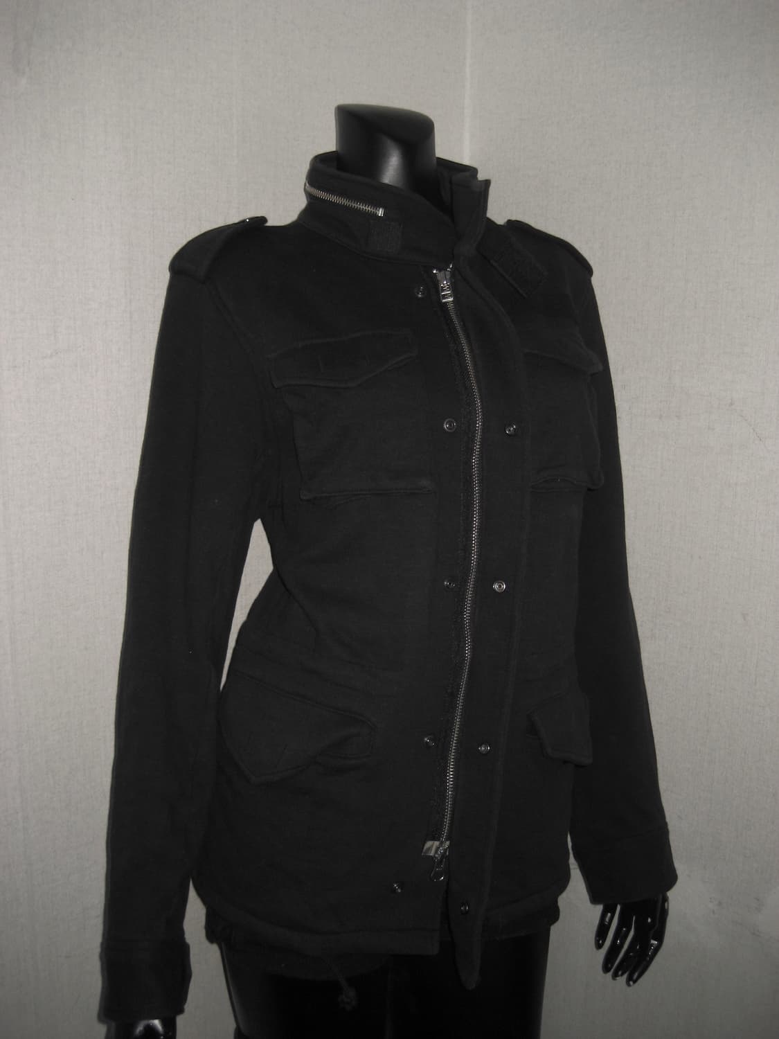 COMME CA ISM 콤사이즘 블랙 포켓 하이넥 투지퍼 집업 자켓 상품이미지6