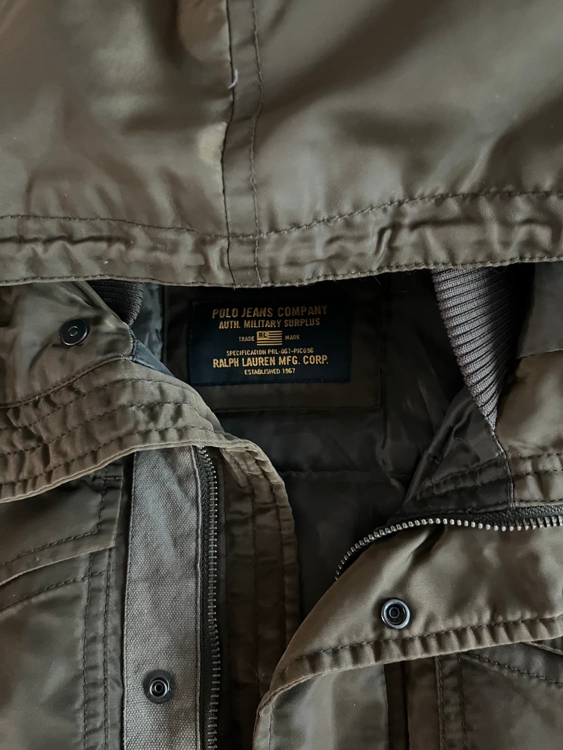 폴로 진스 90s 항공 점퍼 패딩 브라운 상품이미지4