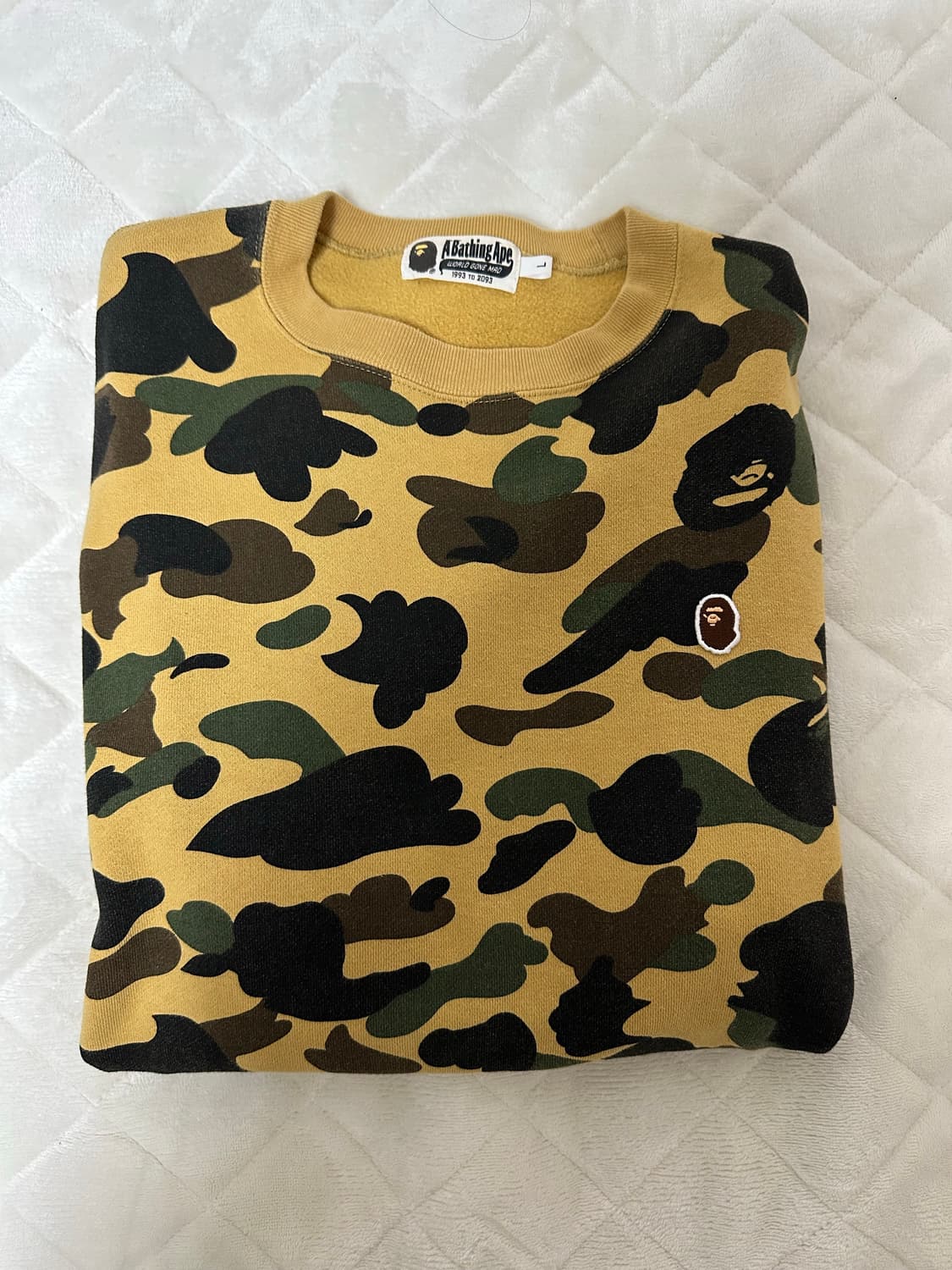 베이프 황계 카모 기모 맨투맨 L 상품이미지1