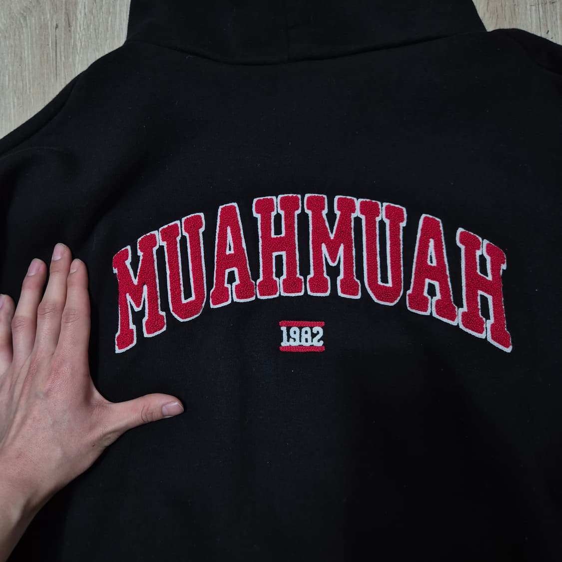 MUAH MUAH 무아무아 1982 오버핏 빅로고 기모 후드집업 FREE 상품이미지6