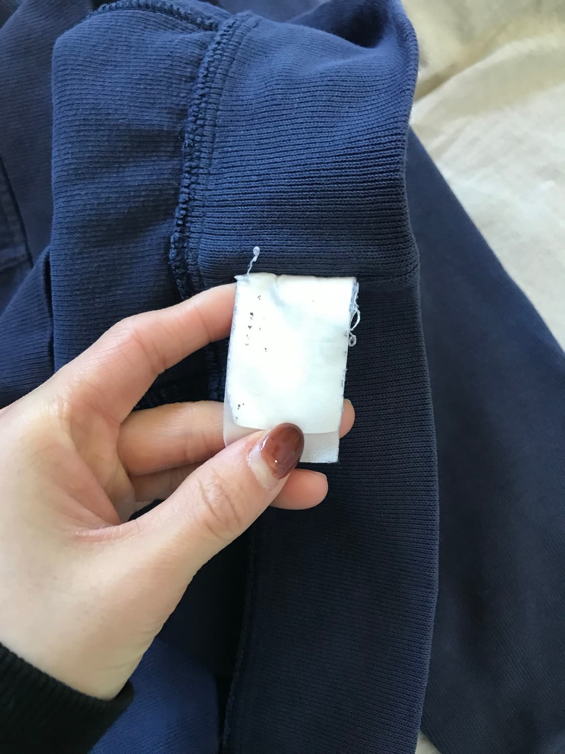 폴로 랄프로렌 빅포니로고 네이비 코튼 반집업 상품이미지8