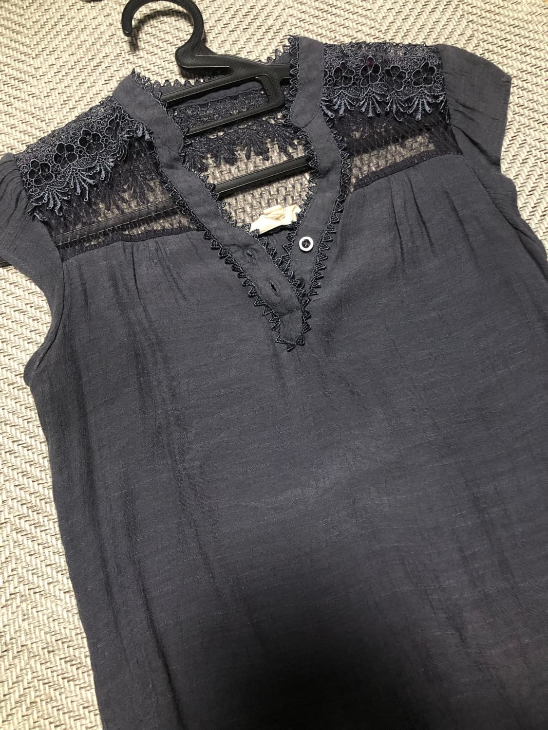 빈티지 모리 반팔 블라우스 🫐 상품이미지3