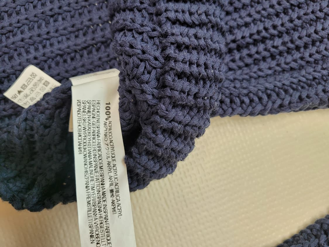 자라맨 ZARAMAN 로우게이지 V넥 니트 105 네이비 상품이미지7