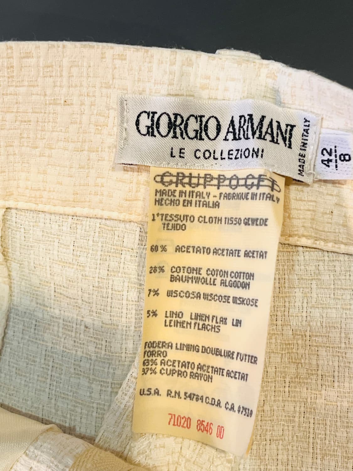 조르지오 아르마니 투턱 텍스쳐 슬랙스 (42|8 / 이탈리아제) 상품이미지3