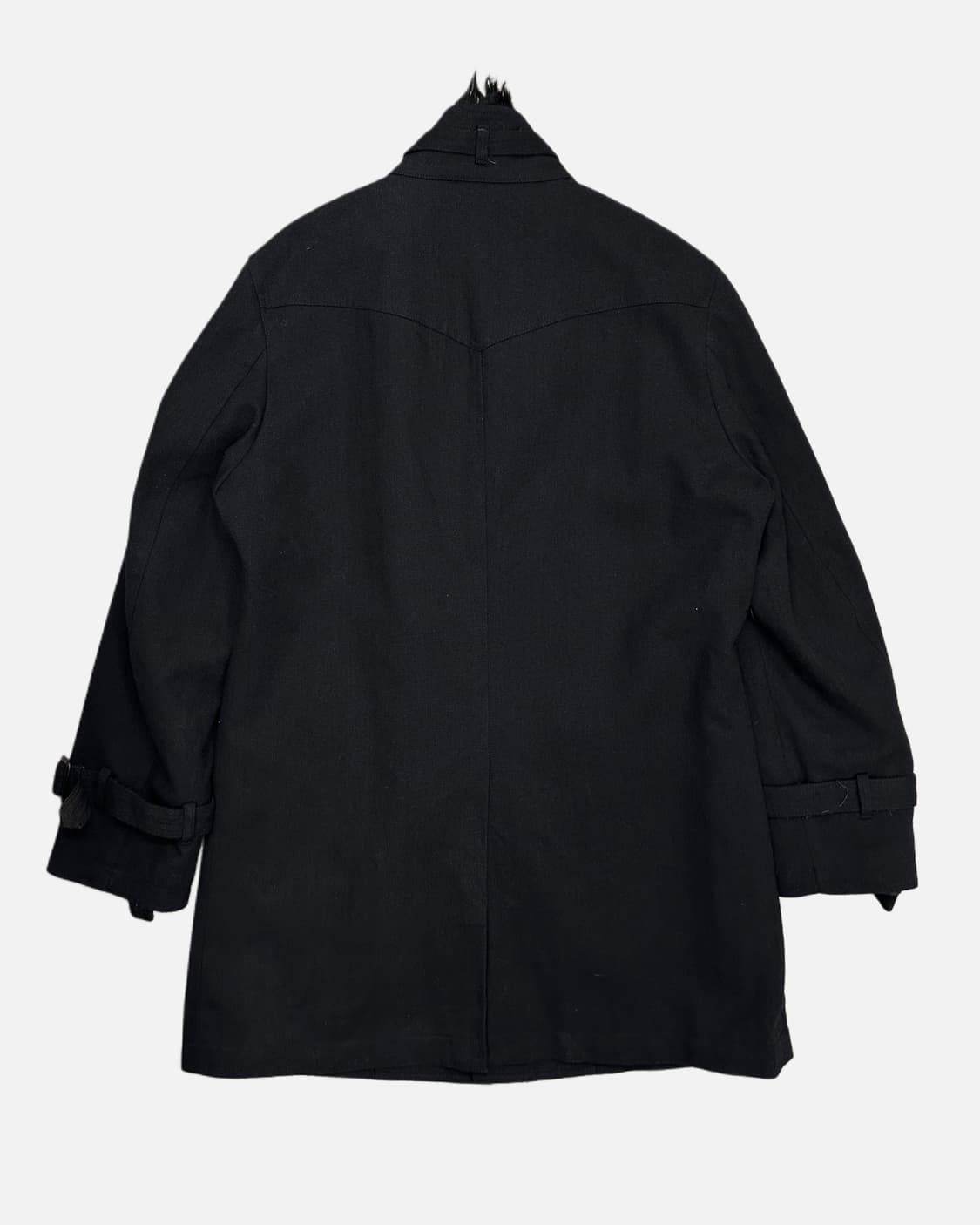 herringbone strap fur collar coat 상품이미지6