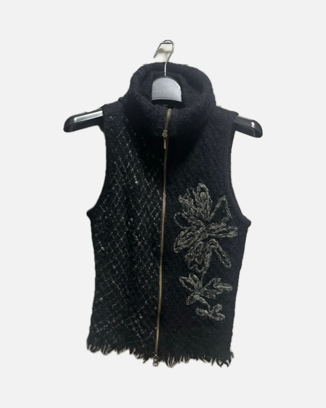 빈티지 꽃자수 니트조끼 상품이미지1