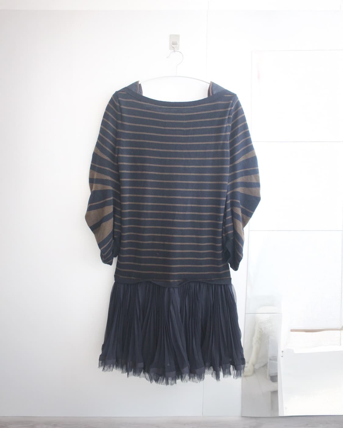 Sacai stripe knit prill layered onepiece 상품이미지3