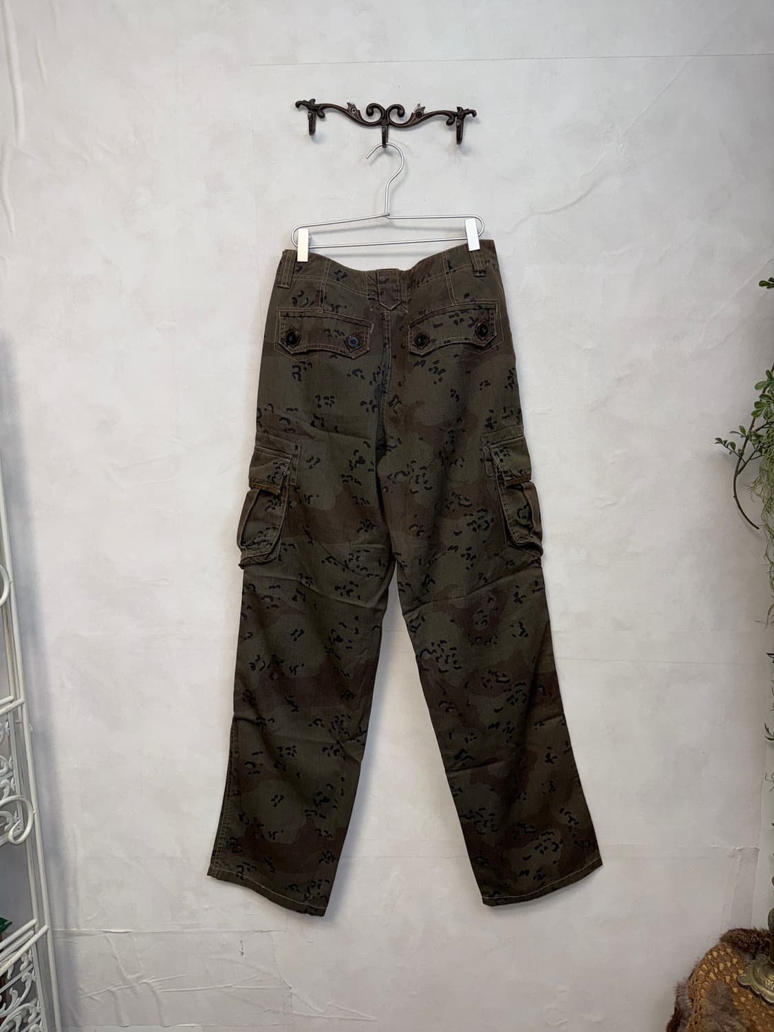 Khaki brown camouflage leopard wide 카고팬츠 상품이미지4