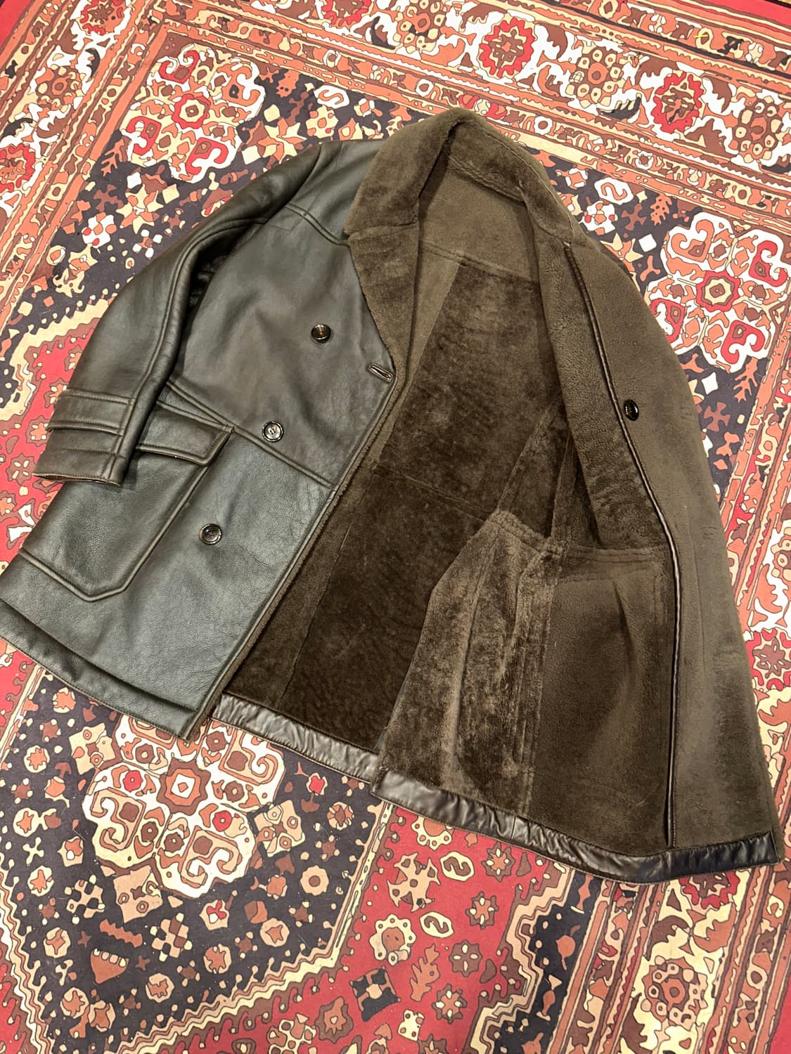 ( L-XL ) 가죽코트 가죽카코트 워크웨어 밀리터리 아메카지 가죽자켓 상품이미지7