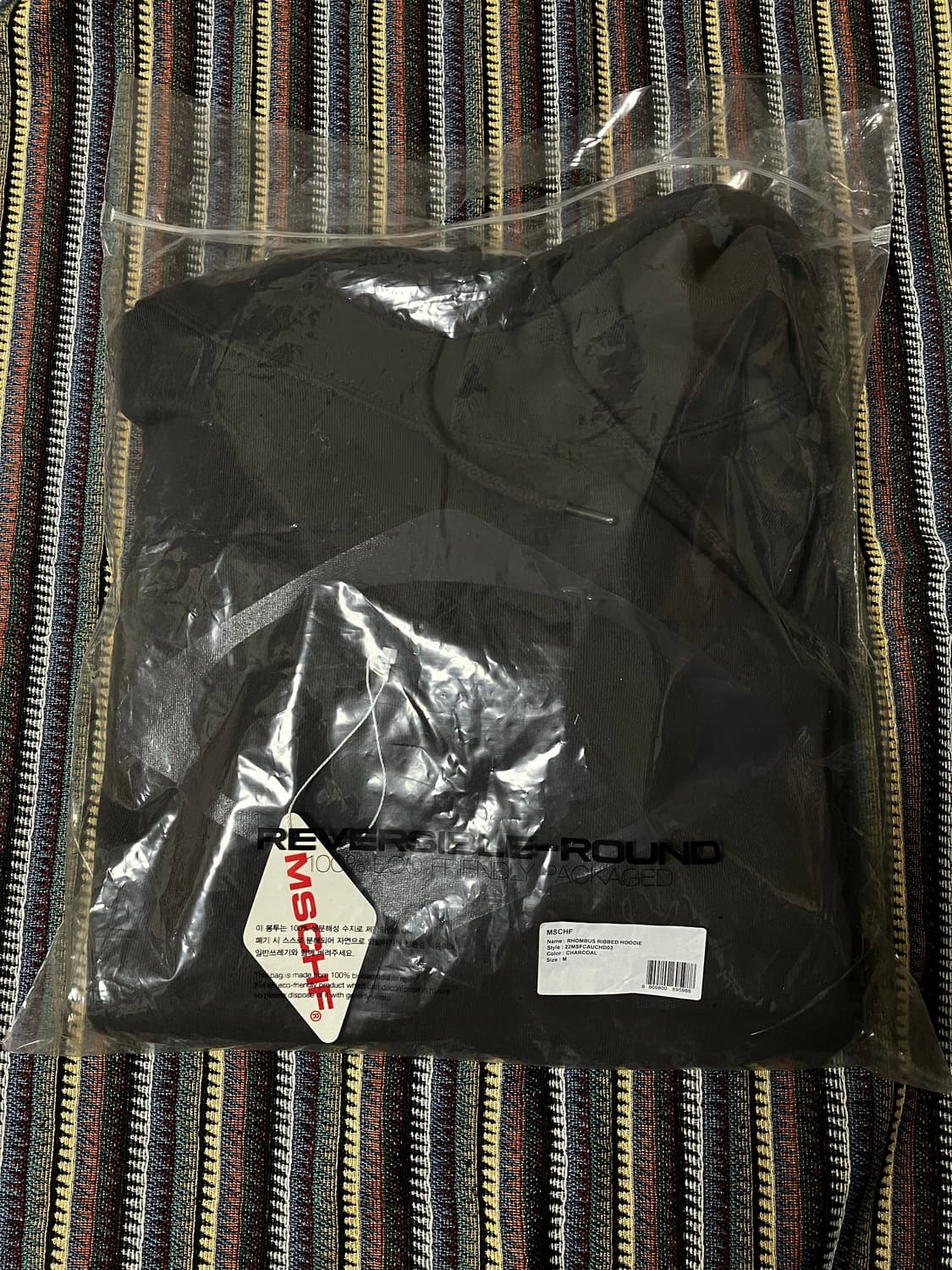 미스치프 롬버스 후디 챠콜 M 새상품 상품이미지2