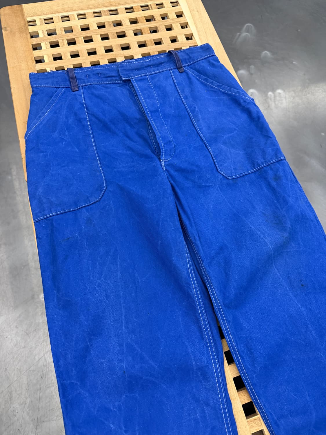 OLD MODEL WASHED BLUE FRENCH 프렌치퍼티그팬츠  상품이미지5