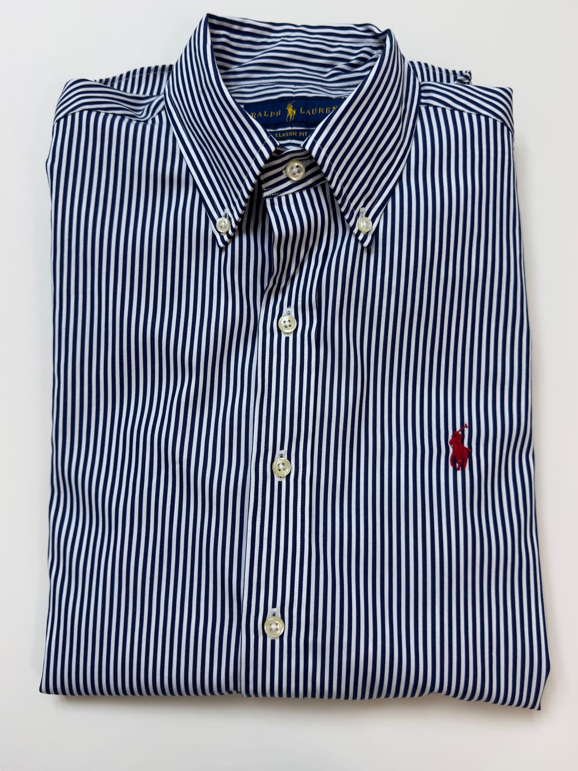 폴로랄프로렌 스트라이프셔츠 블루 클래식핏s 상품이미지5