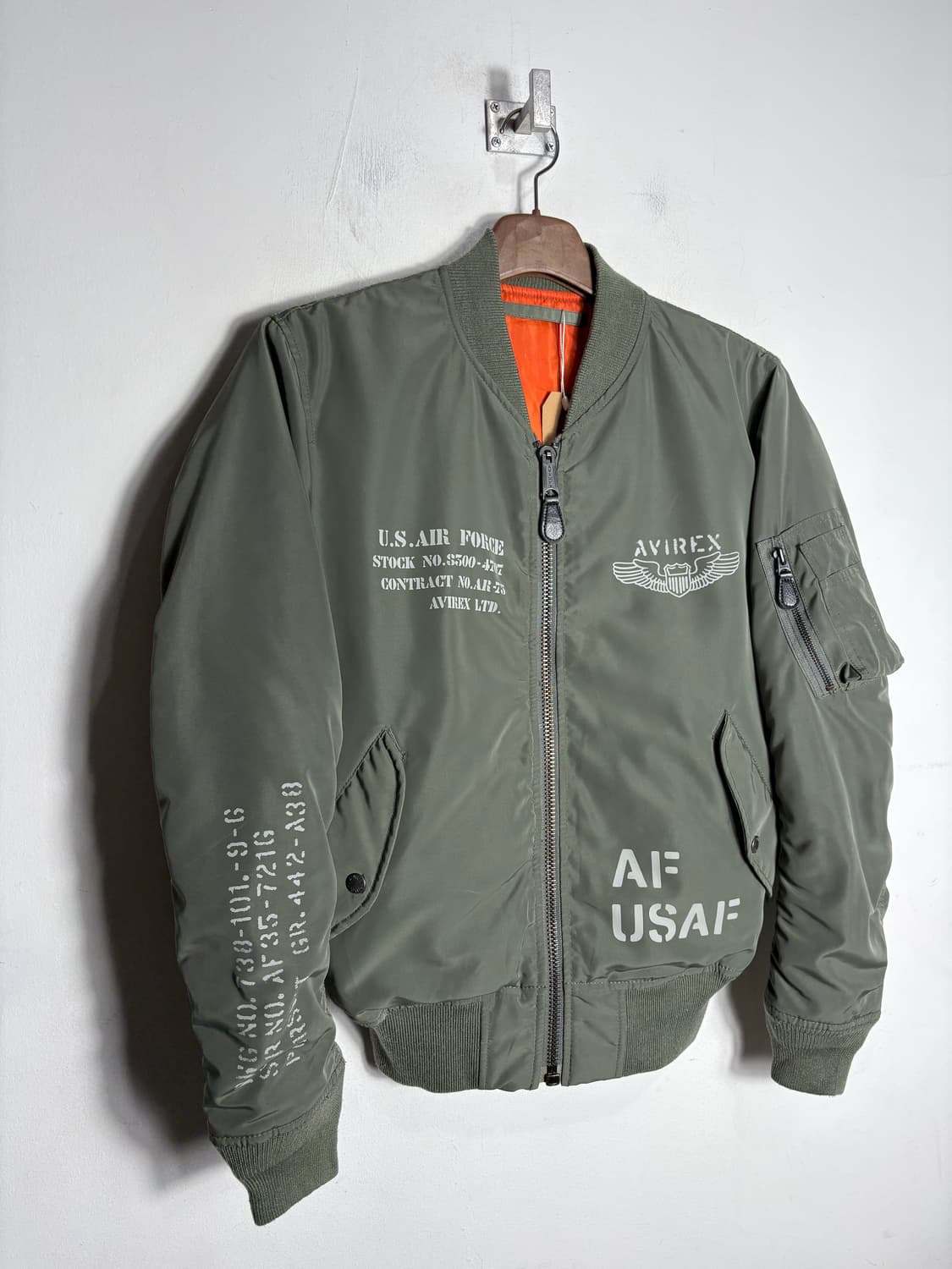 Avirex 아비렉스 ma-1 항공점퍼 카키 상품이미지2