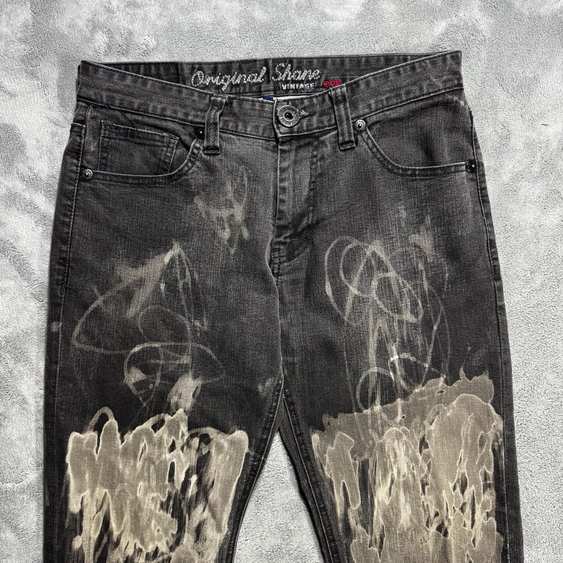 쉐인진 빈티지 워싱 블랙 데님 상품이미지2