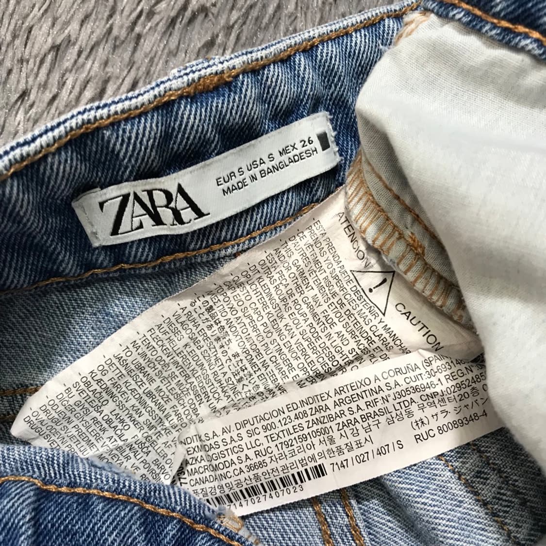 [[여성 S(26), A급] 자라(ZARA) 데님 치마 바지p260 상품이미지6