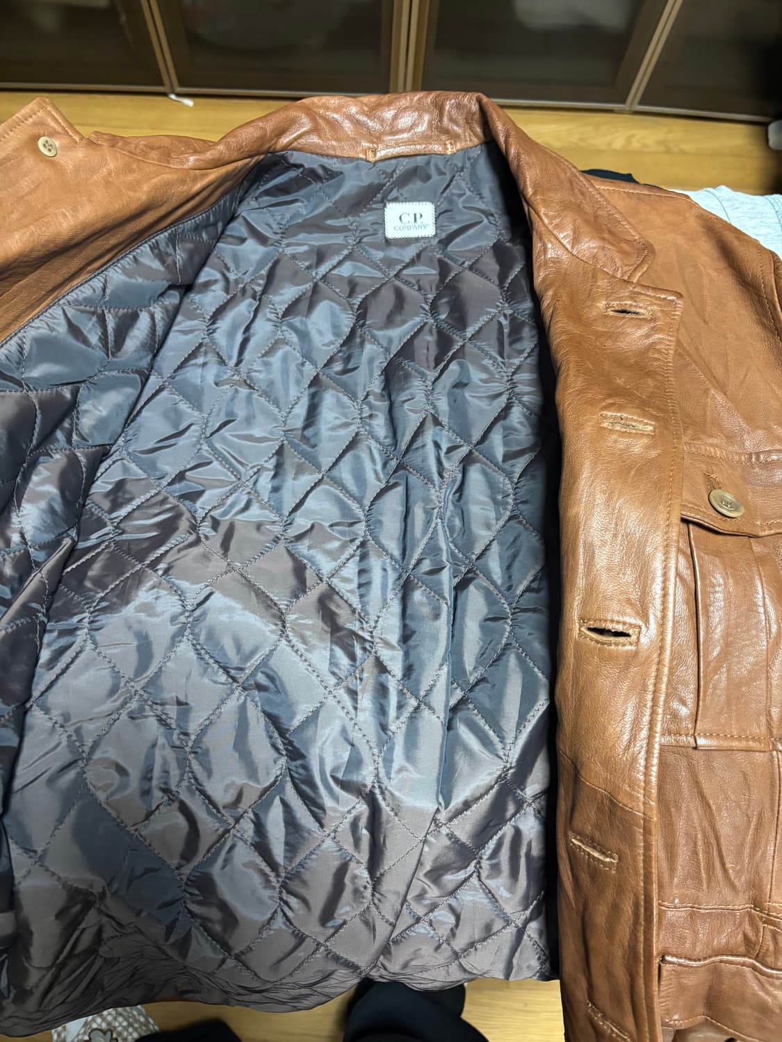 C.P. Company 양가죽 100% 레더 필드 자켓 상품이미지3