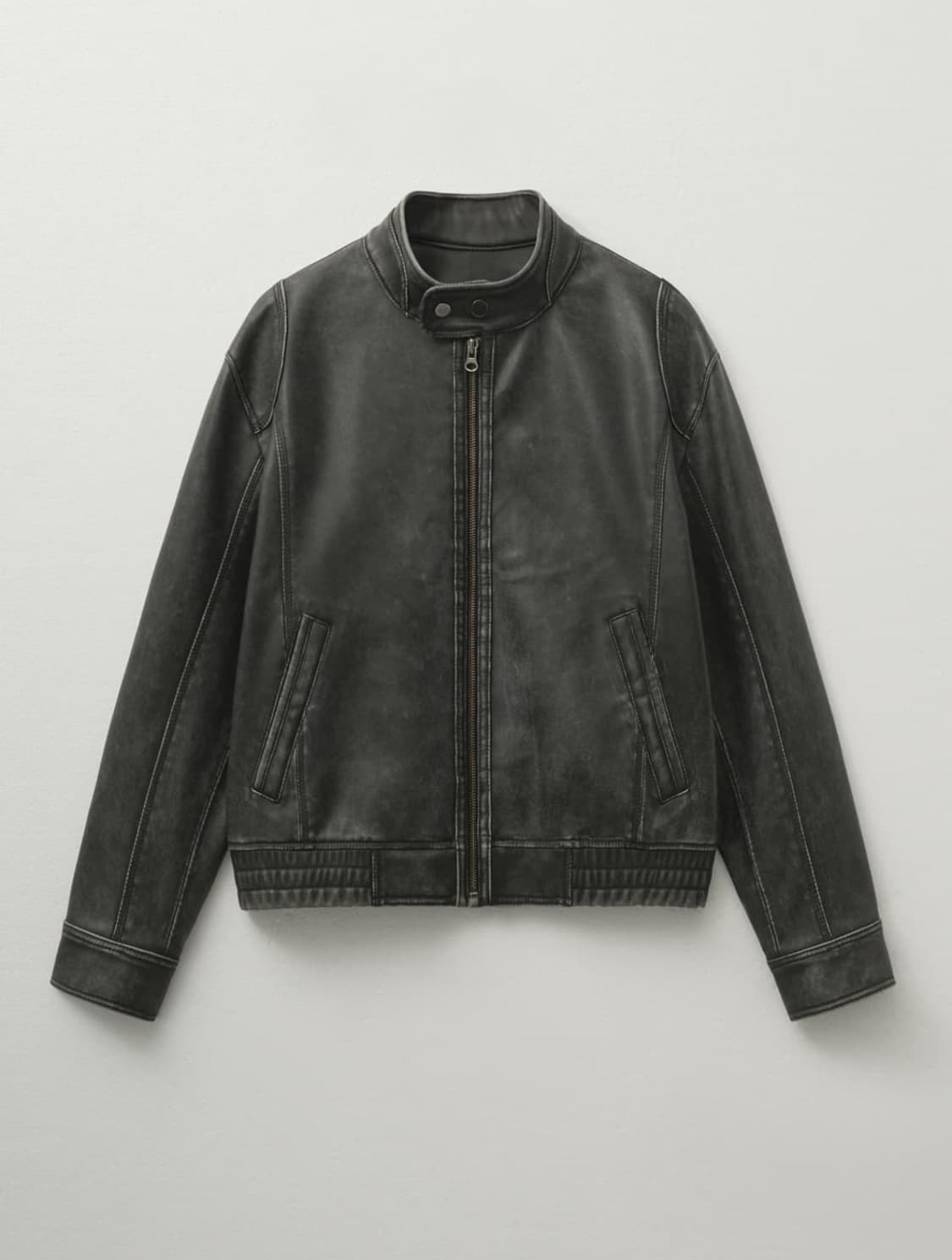 헬레네파리스 위시드 레더 블루종 점퍼 상품이미지1