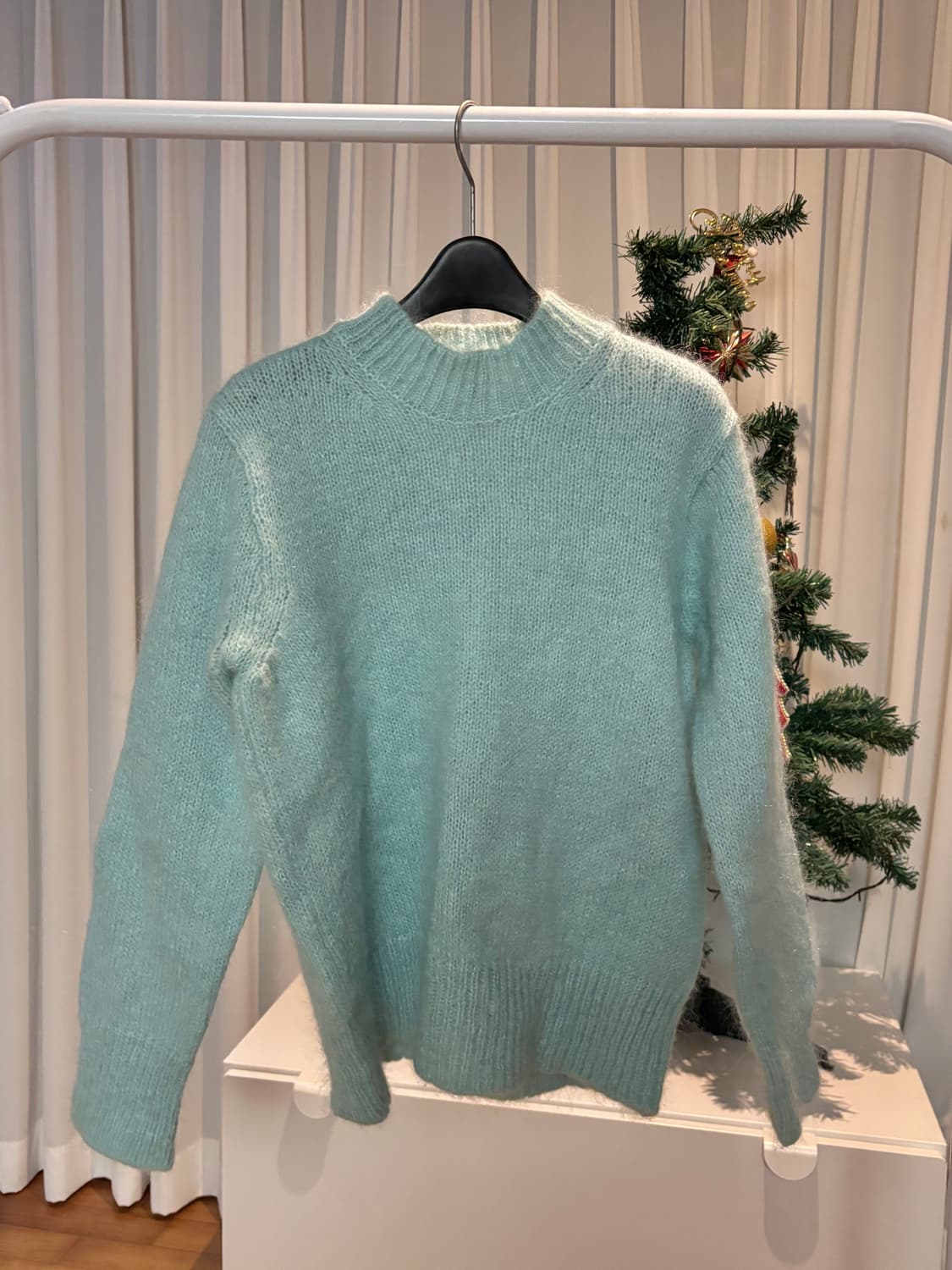 민트색 니트 상품이미지1