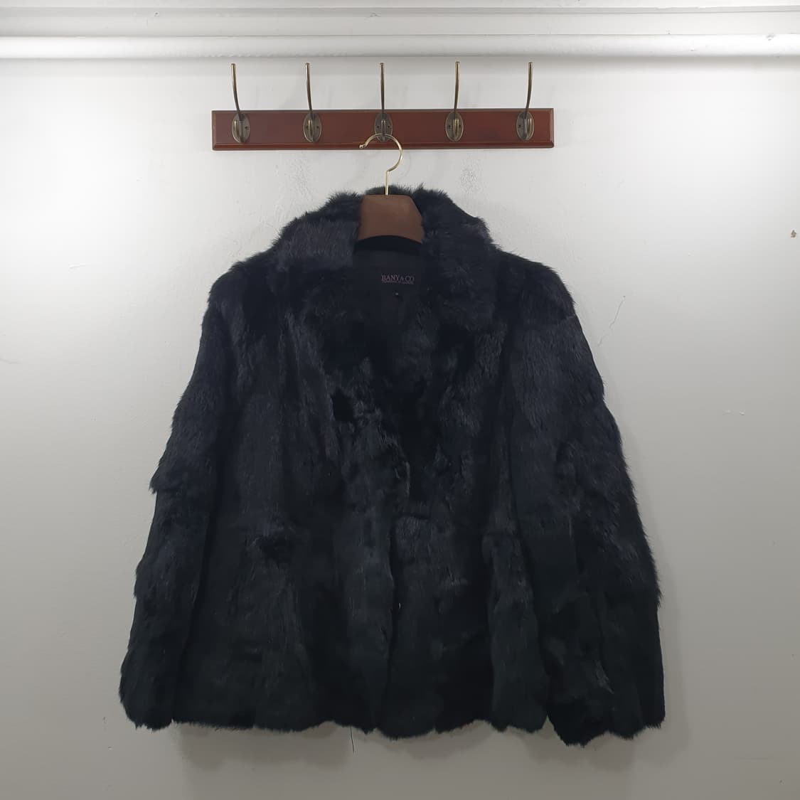 95 BANY&CO 여성 블랙 토끼털100% 고급 숏코트 자켓 상품이미지1