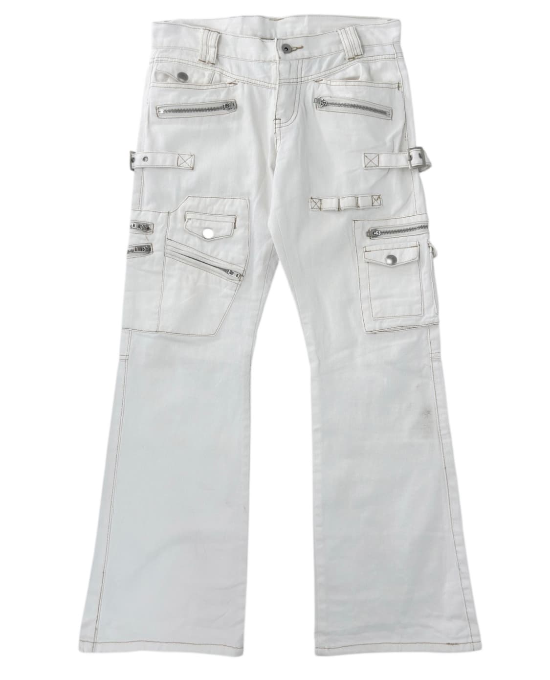 시멘틱 디자인 멀티 포켓 카고 플레어 팬츠 상품이미지4