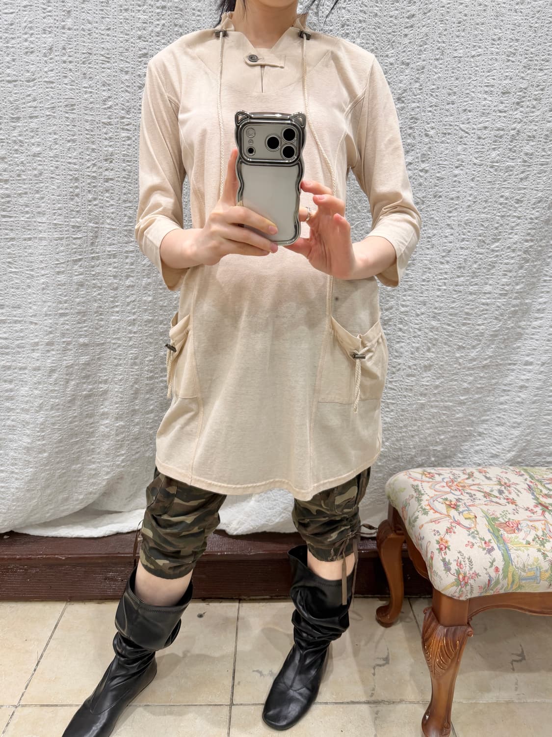 Pocket string long sleeve 상품이미지1
