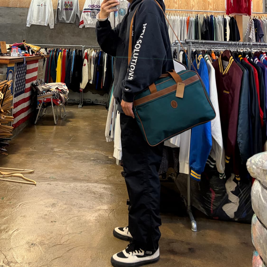 90s 미국 빈티지 폴로랄프로렌 크로스백 숄더백 서류가방 상품이미지2