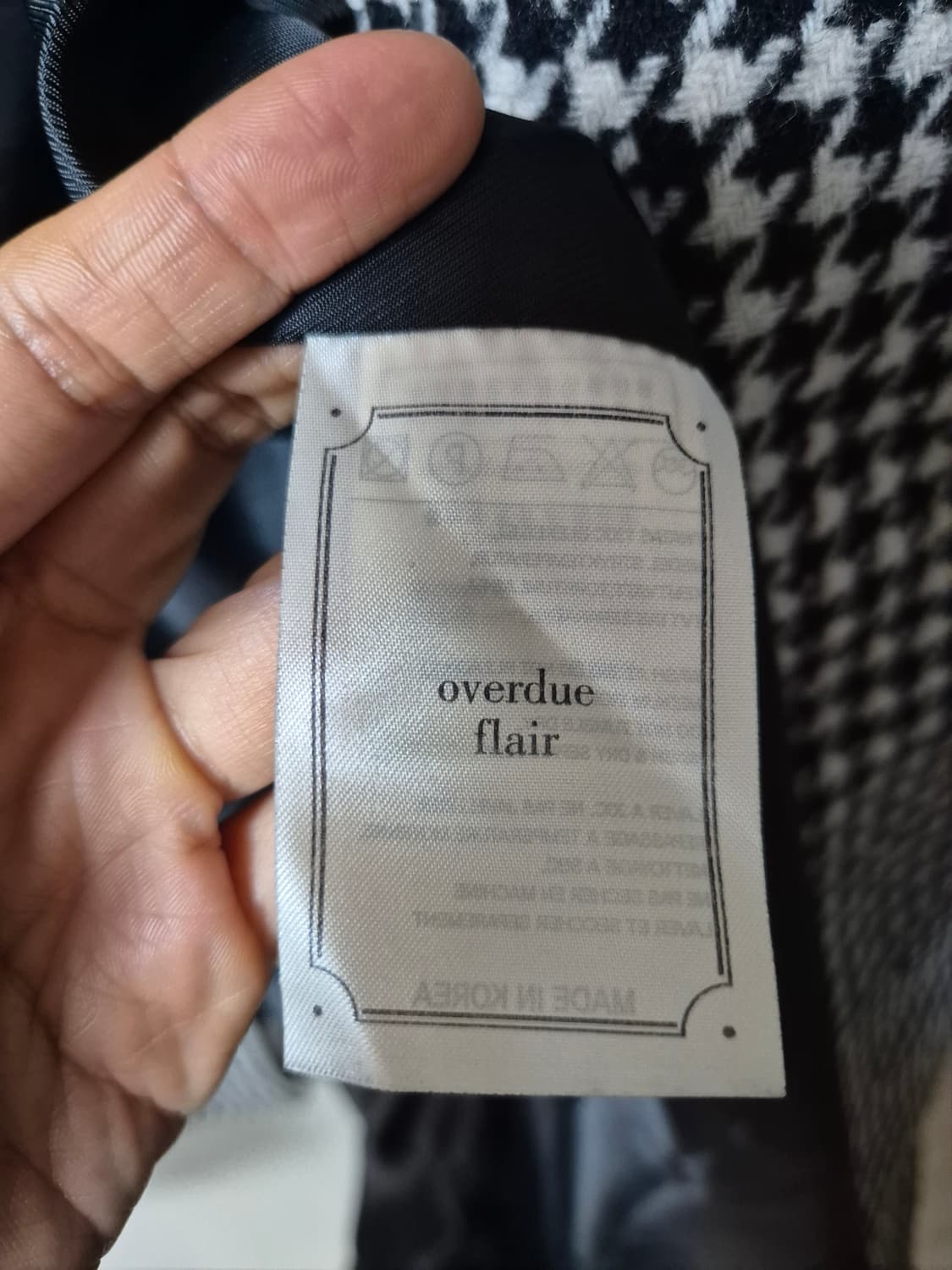 오버듀플레어 하운드체크 코트 오버핏 코트 여성 상품이미지7