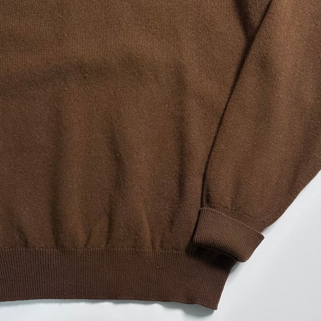 90s 버버리 크레스트 로고 브라운 울 니트 상품이미지4