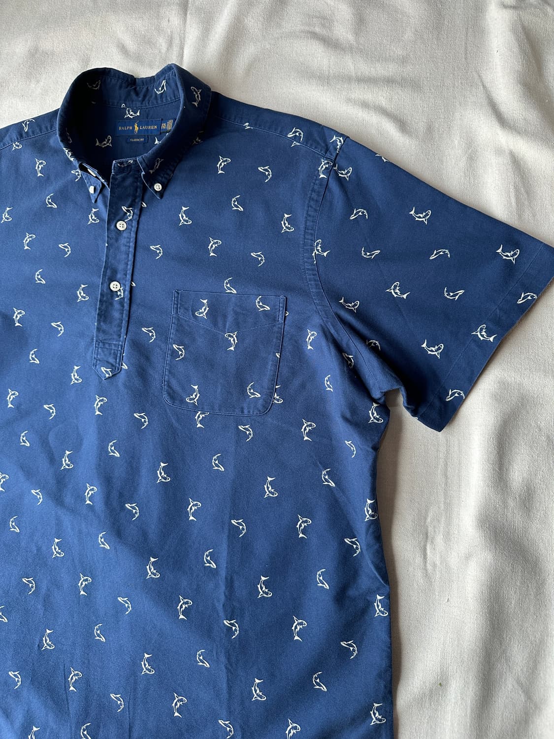 폴로 랄프로렌 돌고래 패턴 풀오버 반팔 셔츠 2XL 상품이미지6