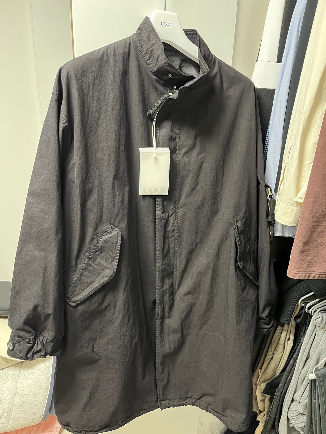 [M] 쿠어/ 가먼트 다이드 피쉬테일/ 워시드 블랙 상품이미지2