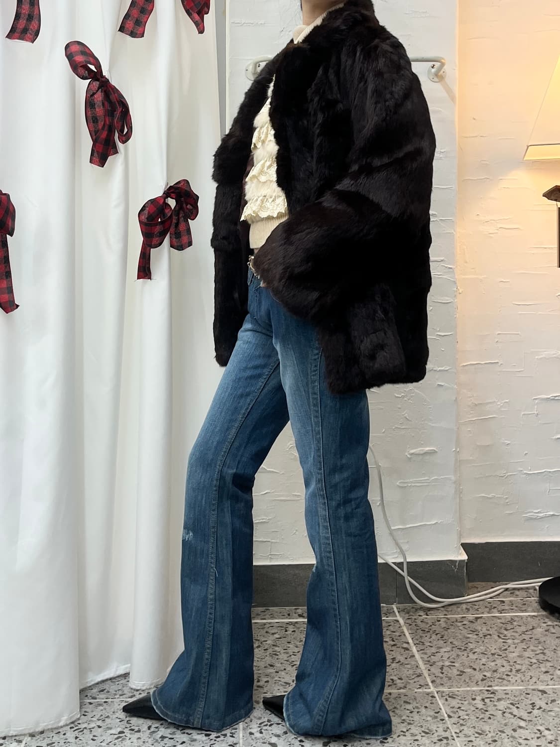 deep brown fur jacket 상품이미지3