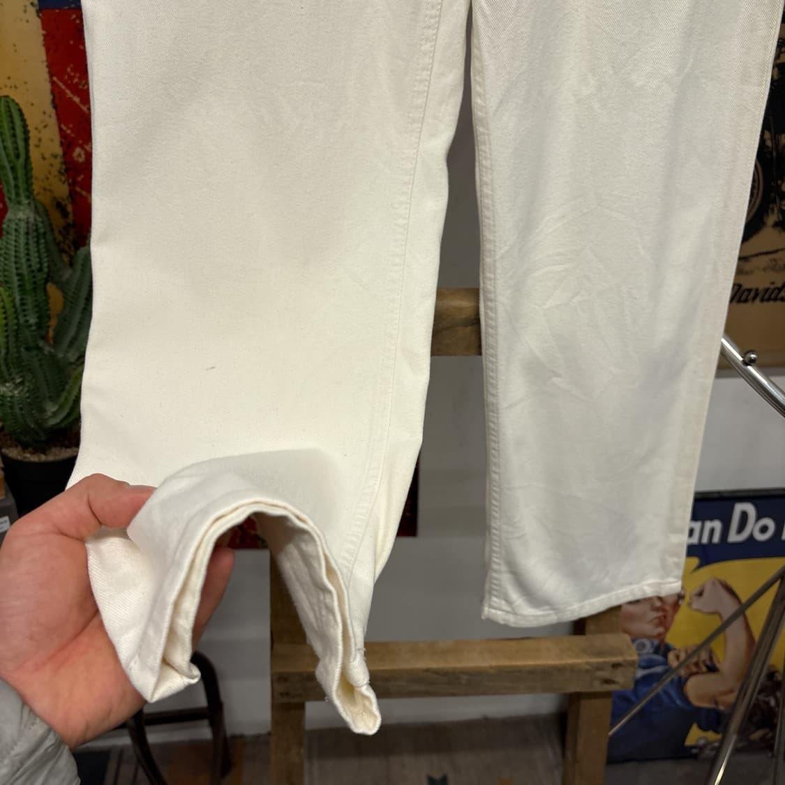 90s 리바이스 515 릴렉스핏 코튼스판 팬츠 아이보리 N947 상품이미지4