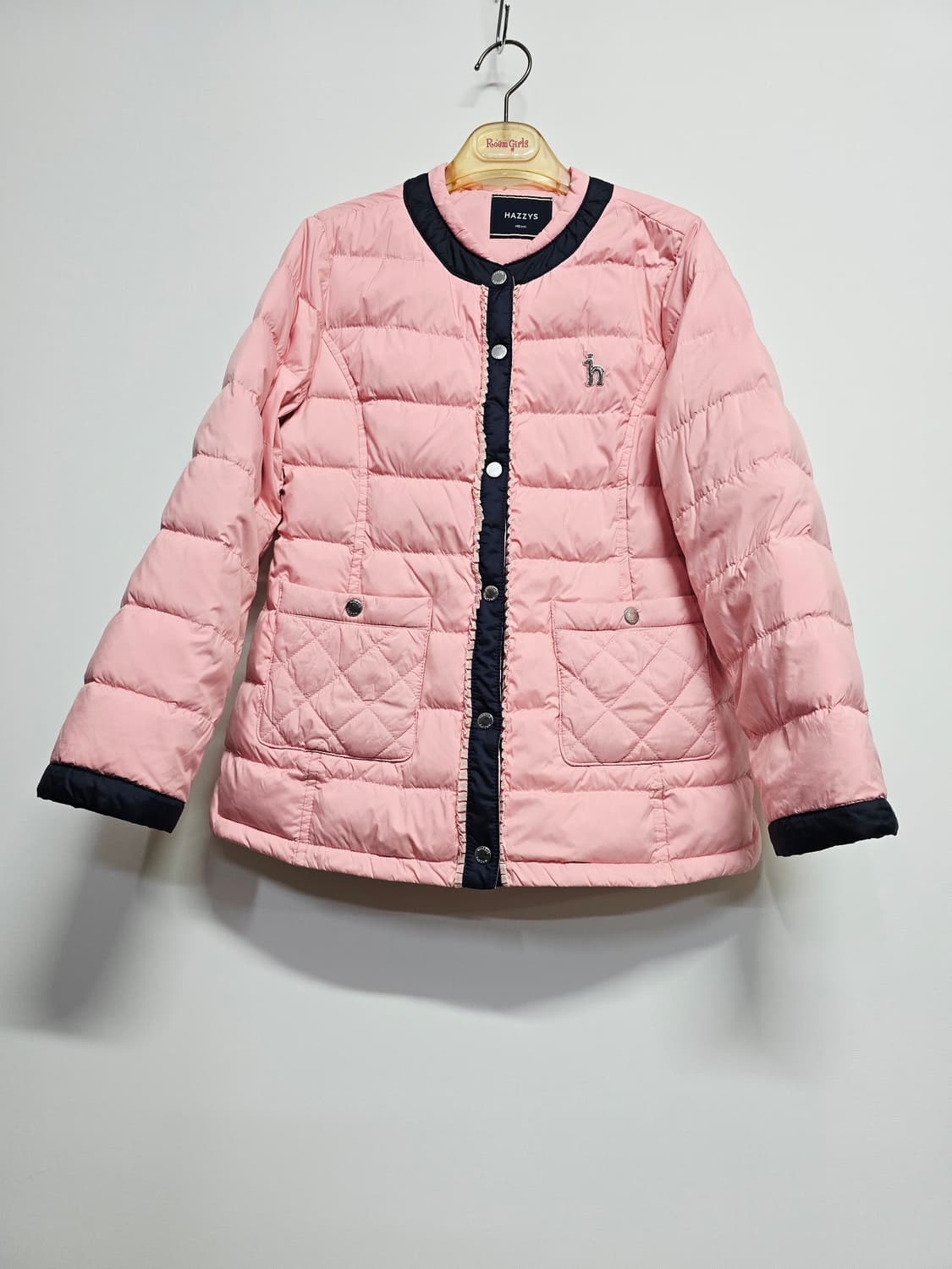 헤지스키즈 핑크 다운패딩 점퍼145 상품이미지1