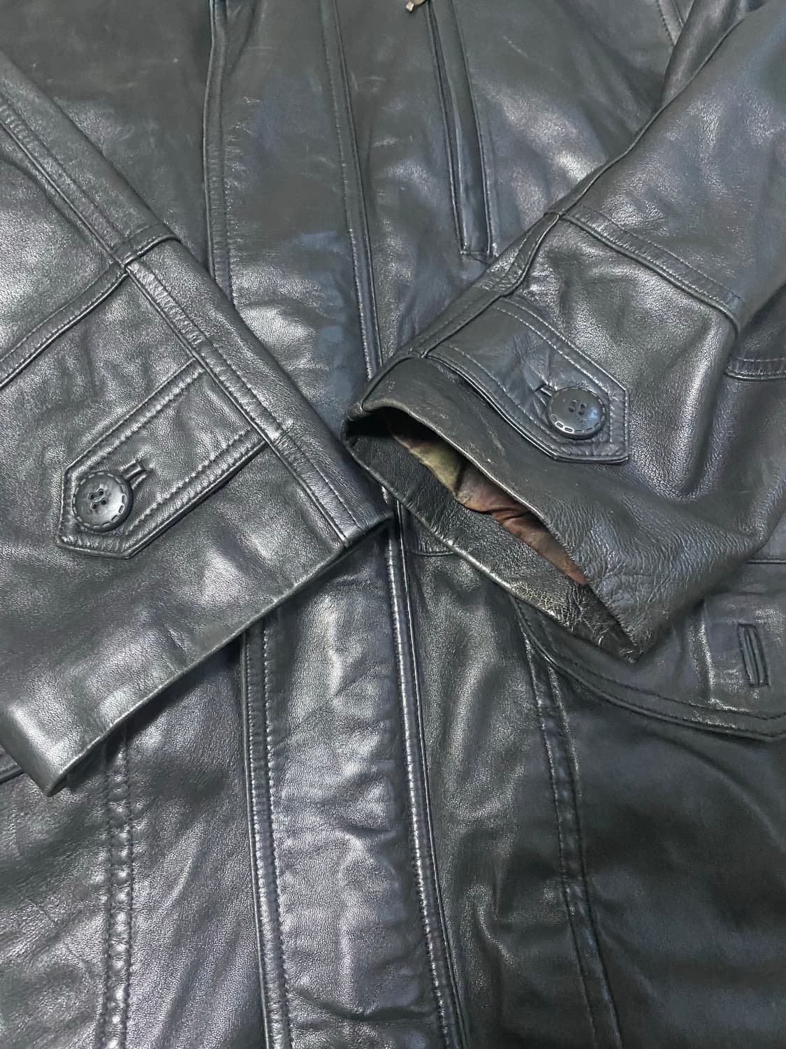 진도 양가죽 브독레더자켓 상품이미지3