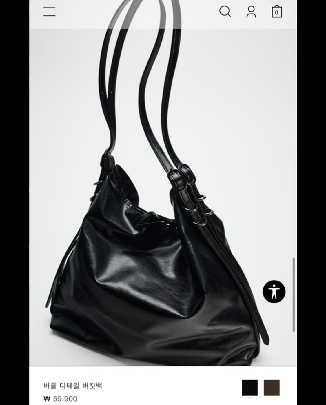 Zara 버클 디테일 버킷백 상품이미지1