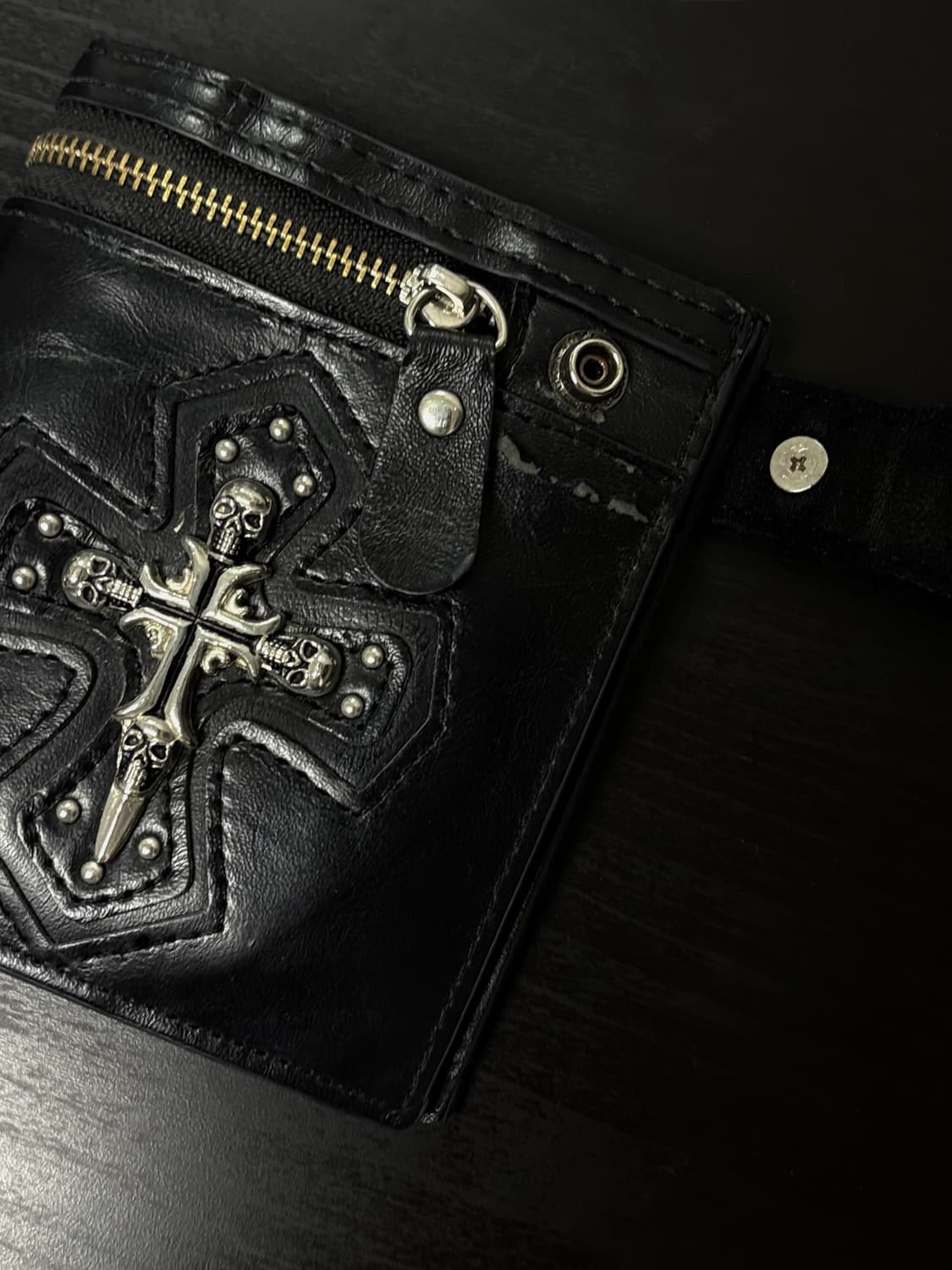 해골 펑크 빈티지 지갑 상품이미지2