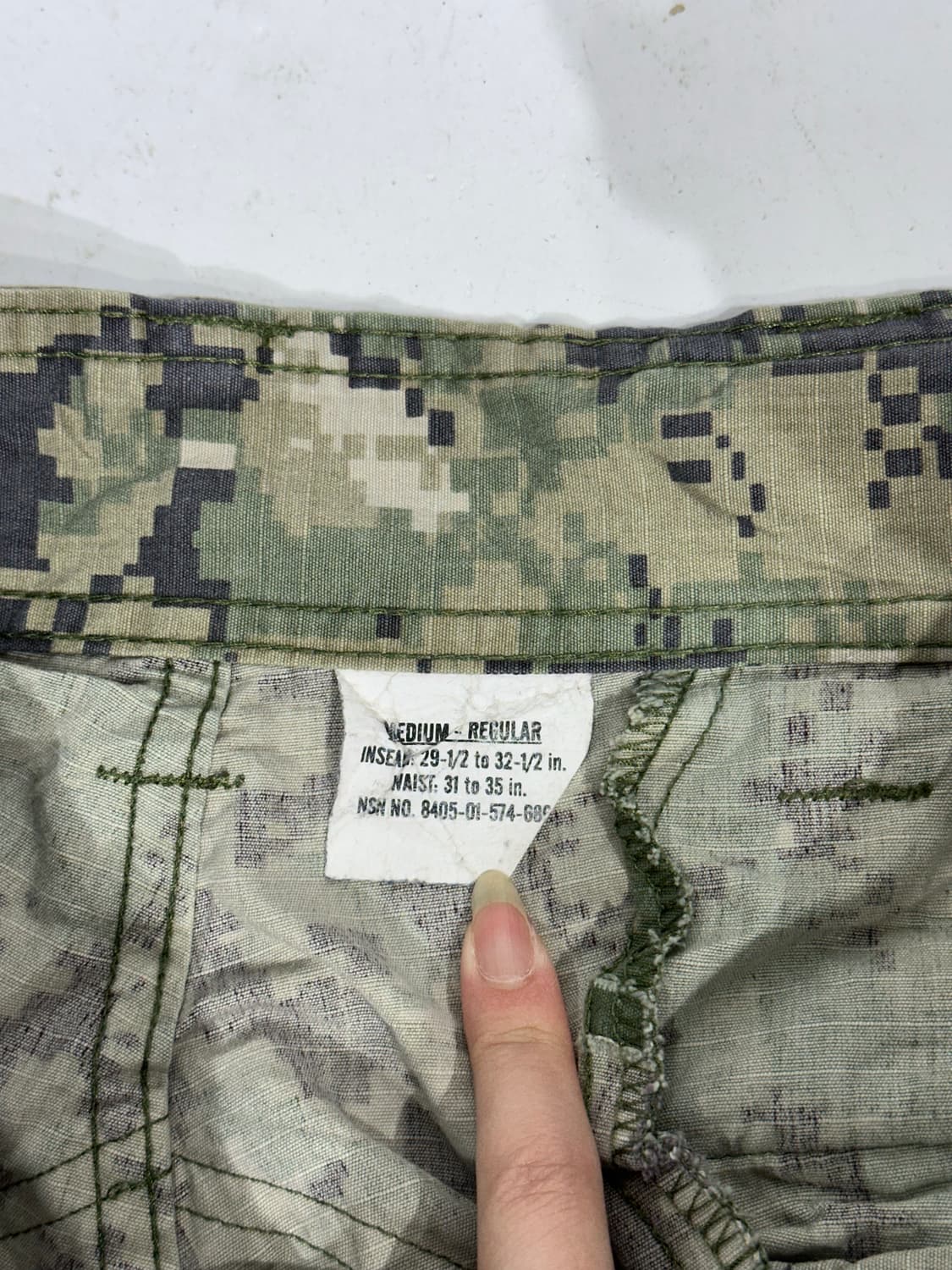 빈티지 Phillips 카키 카모 와이드 카고 팬츠  상품이미지7