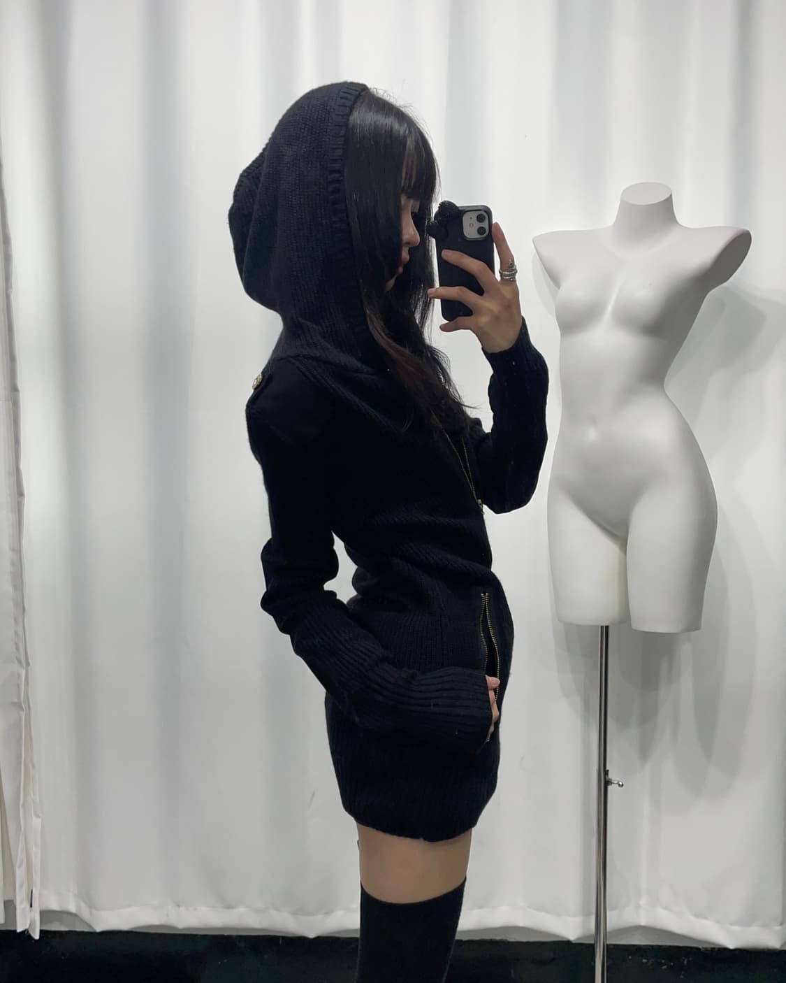 🎸블랙 니트 후디🎸 상품이미지3