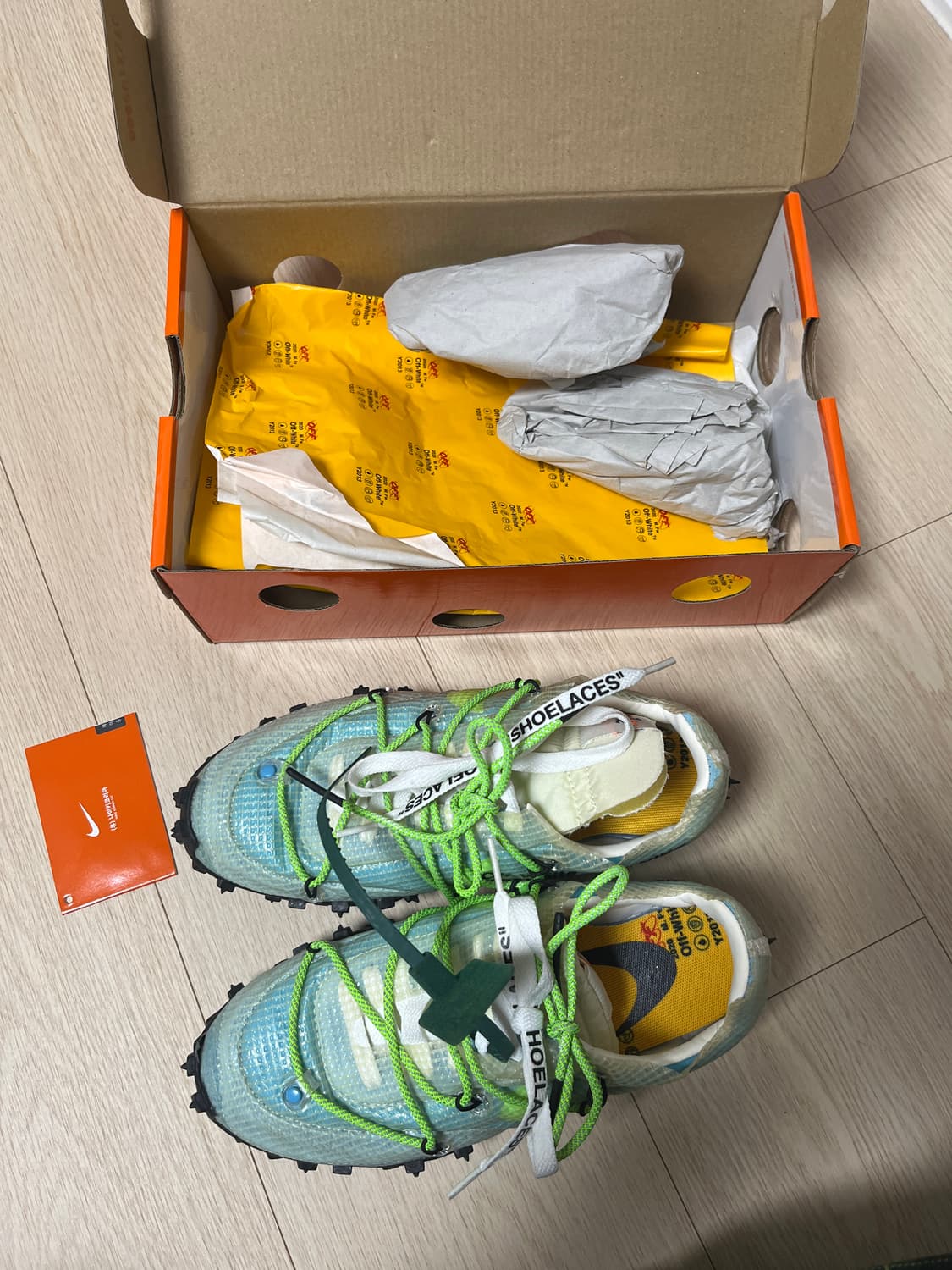 (W) 나이키 x 오프화이트 와플 레이서 블루 상품이미지4