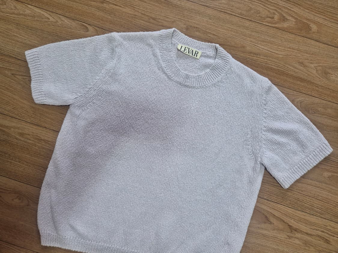 르바 Levar 부클 반팔 니트티 (라일락) 상품이미지2