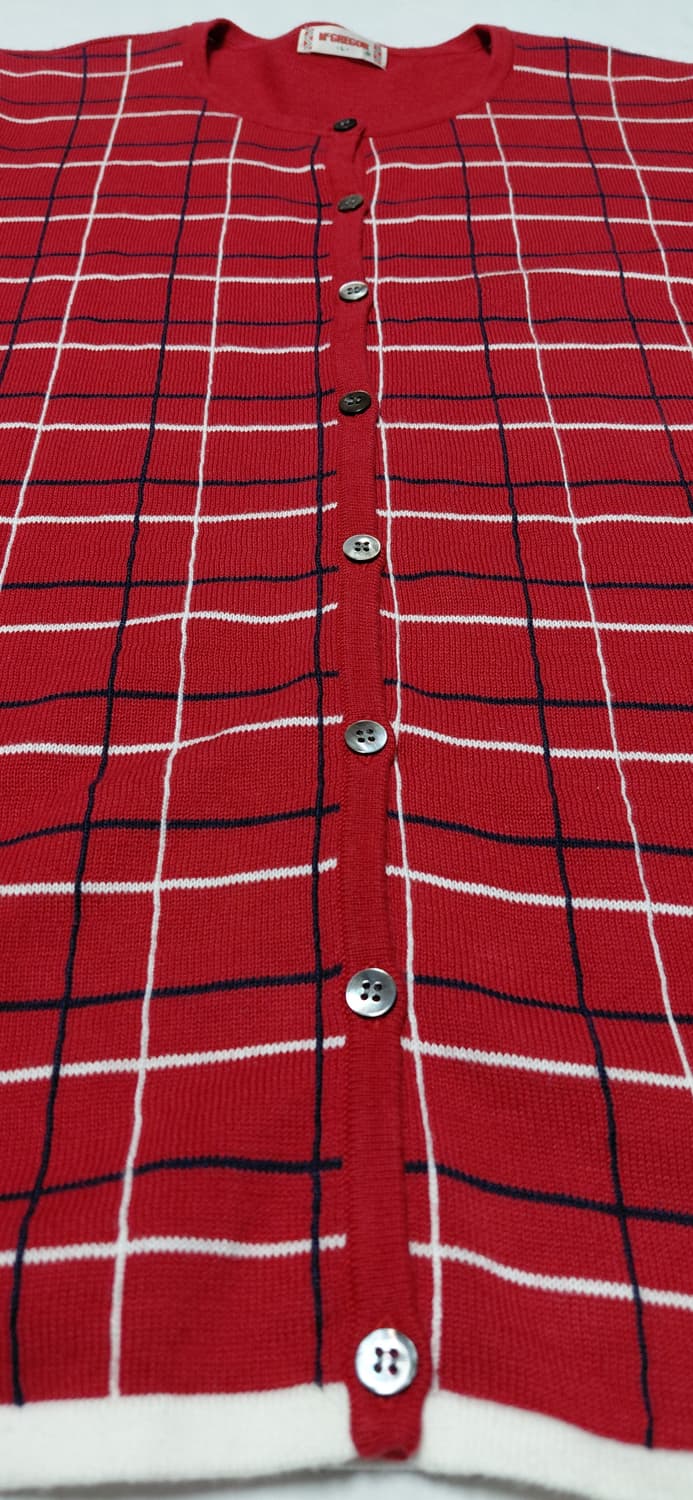 [S~M] 맥그리거(McGregor) 빈티지 레드 체크 가디건 상품이미지10