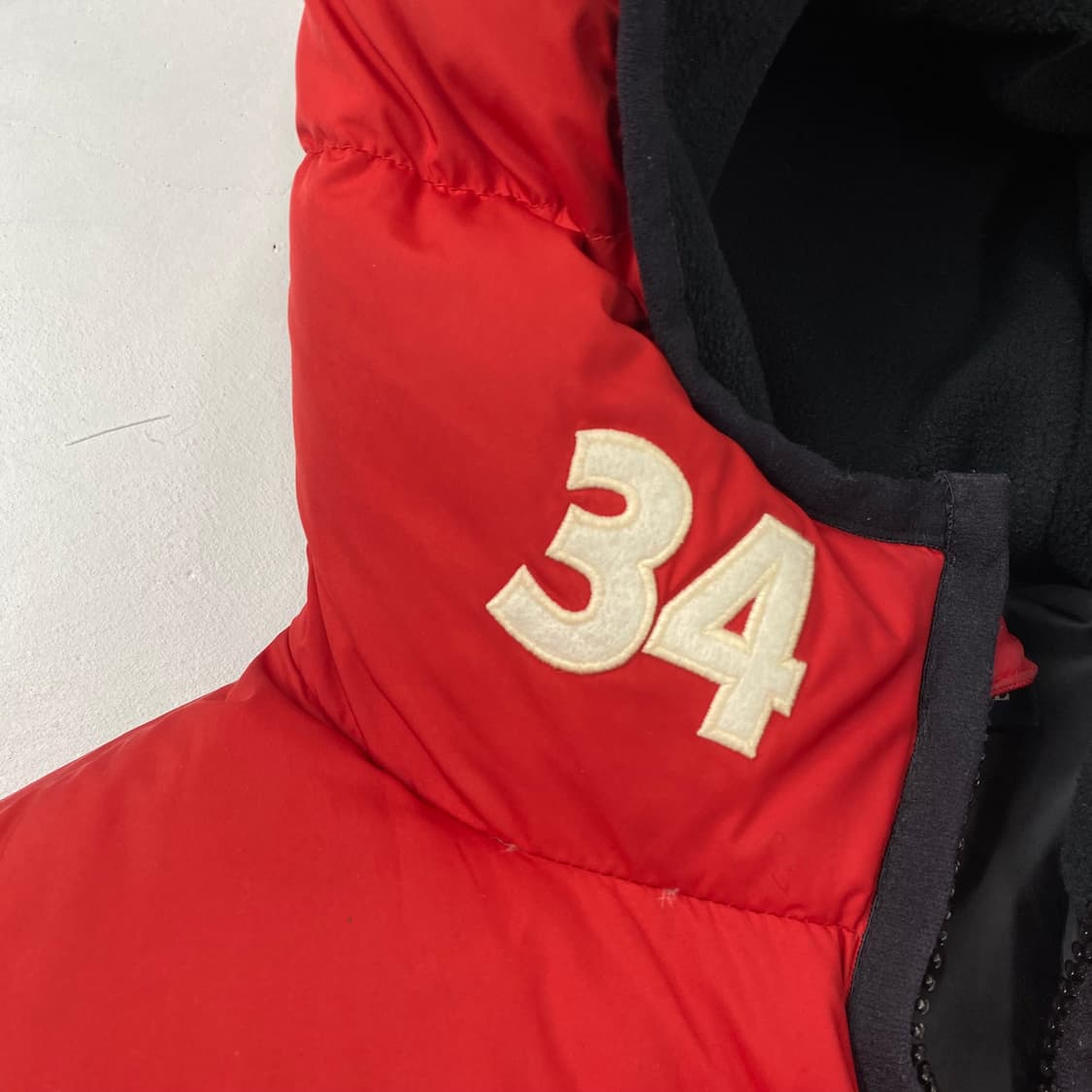 폴로 자수 빅포니 스위스 레드 푸퍼 다운 숏 패딩 (100) 상품이미지9